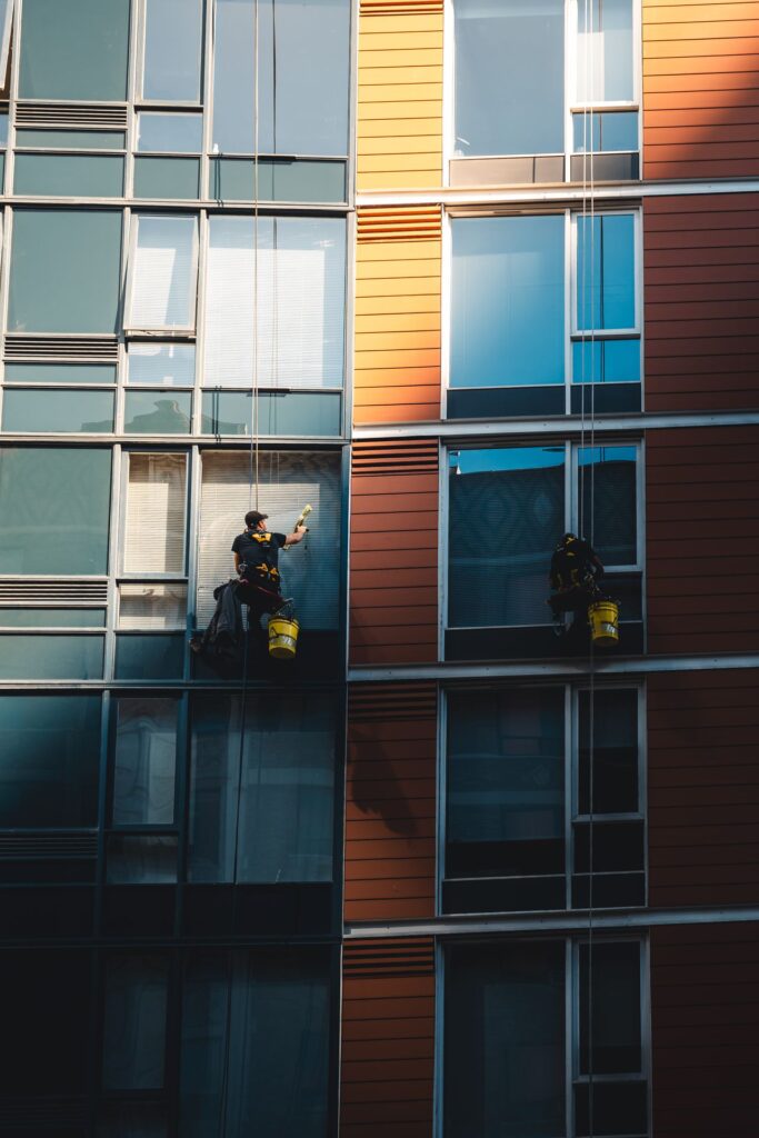 Windows glass cleaning